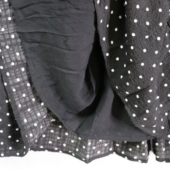 Draper James Polka Dot Ruffle Dress Women’s XXL Black White Long Sleeve Tiered - Picture 10 of 16